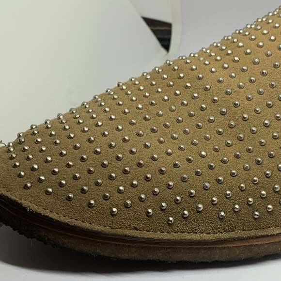 Vince Camuto Signature Studded Suede Slip-On Flats Like New Size 10M Tobacco - Picture 7 of 12